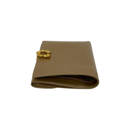 GUCCI Bifold Wallet leather beige