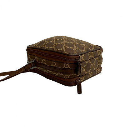 GUCCI Shoulder Bag canvas Brown