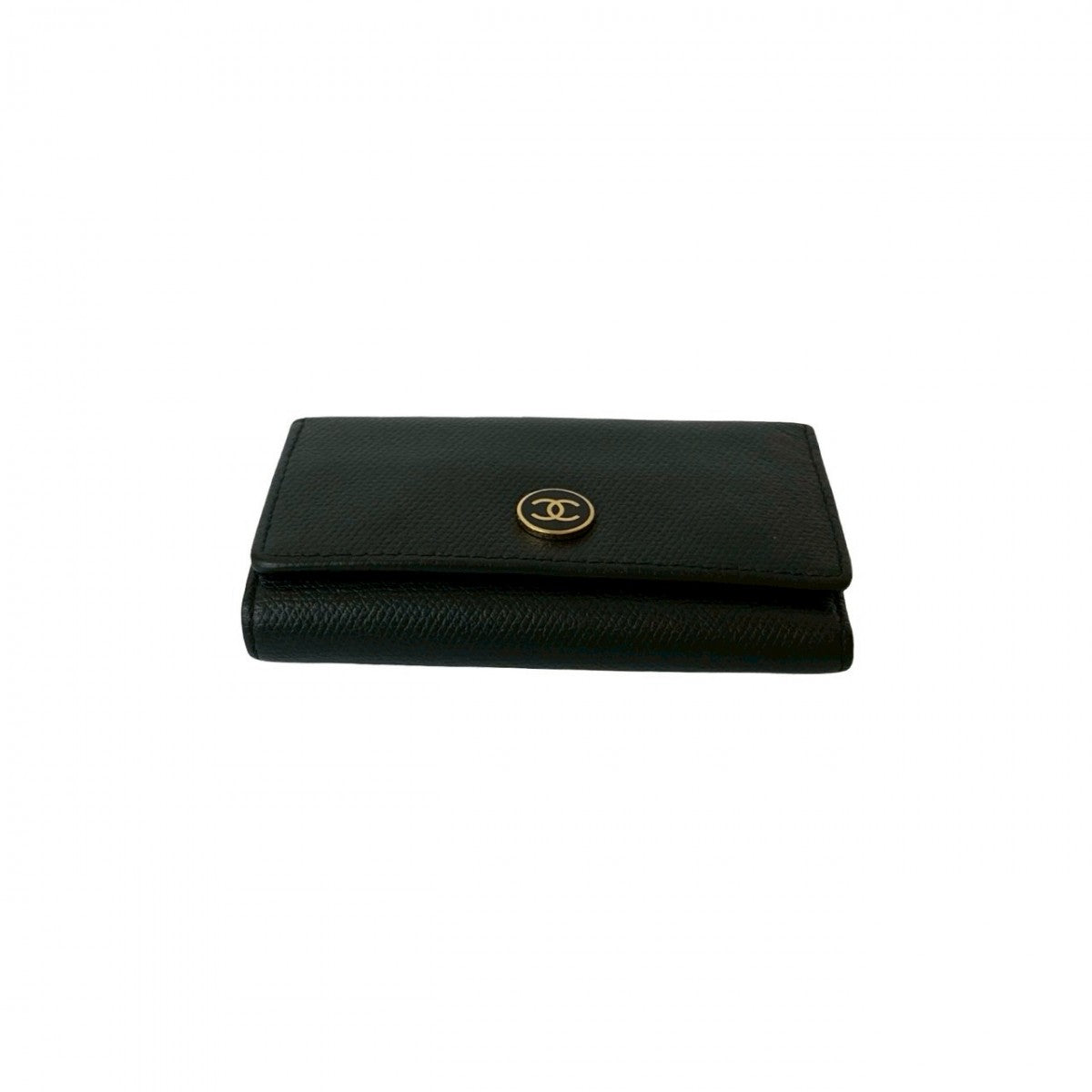 CHANEL Key case Key holder leather black