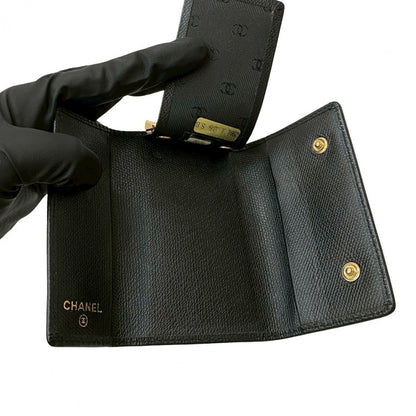 CHANEL Key case Key holder leather black
