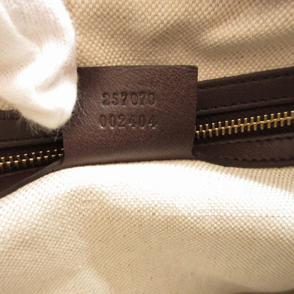 GUCCI Shoulder Bag 257070 leather Brown Lovely Guccisima Women Used Authentic