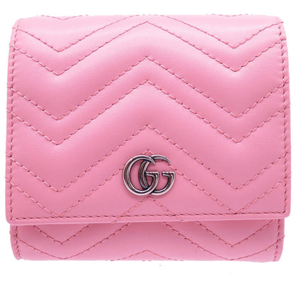 GUCCI Bifold Wallet 598629 leather pink GG Marmont