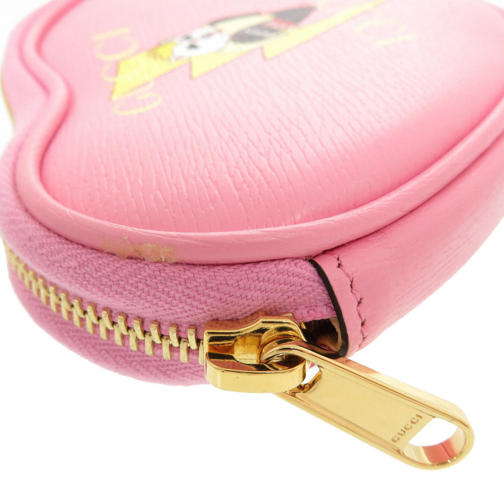 GUCCI Coin case 701062 leather pink x Banana