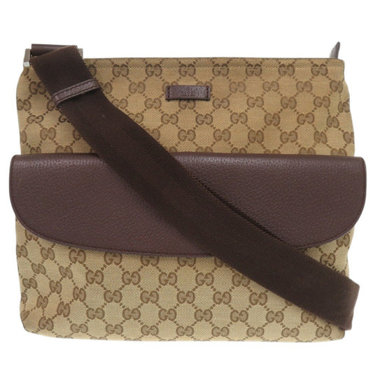 GUCCI Shoulder Bag 256100 GG canvas, leather beige