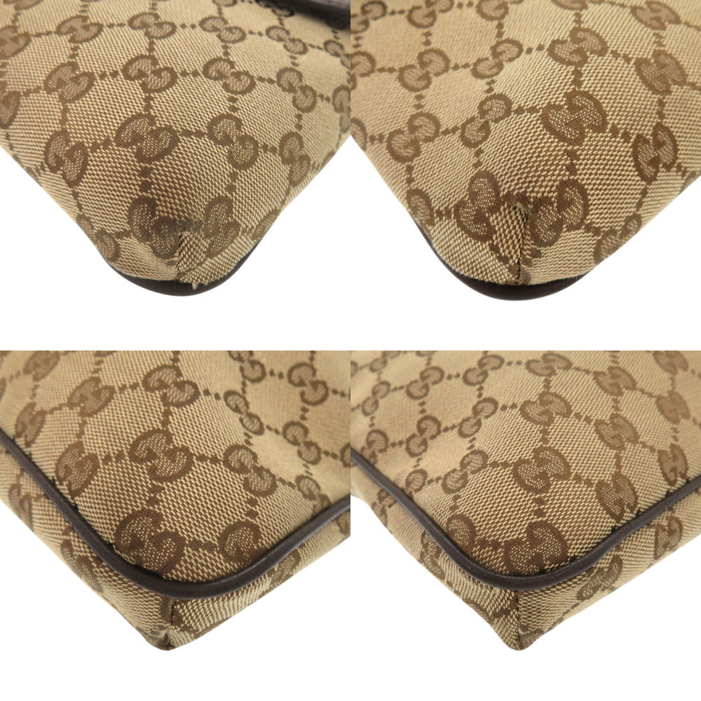 GUCCI Shoulder Bag 256100 GG canvas, leather beige