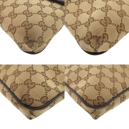 GUCCI Shoulder Bag 256100 GG canvas, leather beige