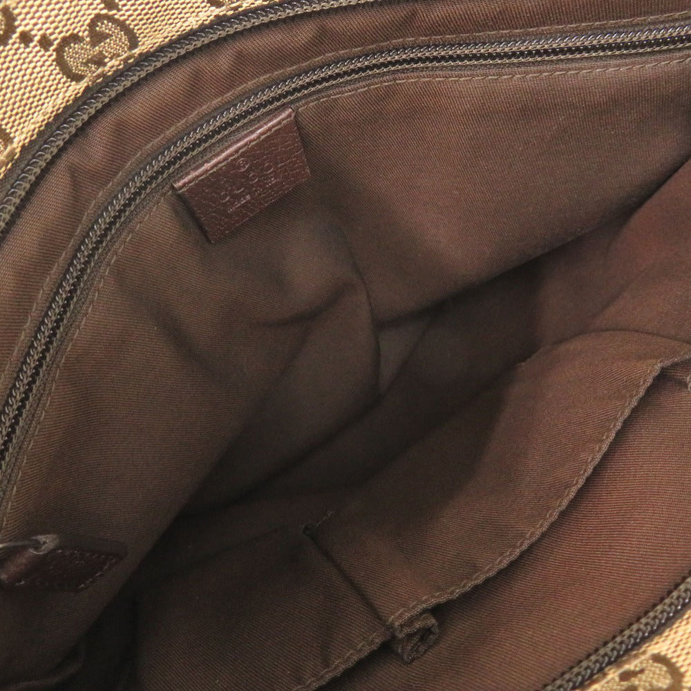 GUCCI Shoulder Bag 256100 GG canvas, leather beige
