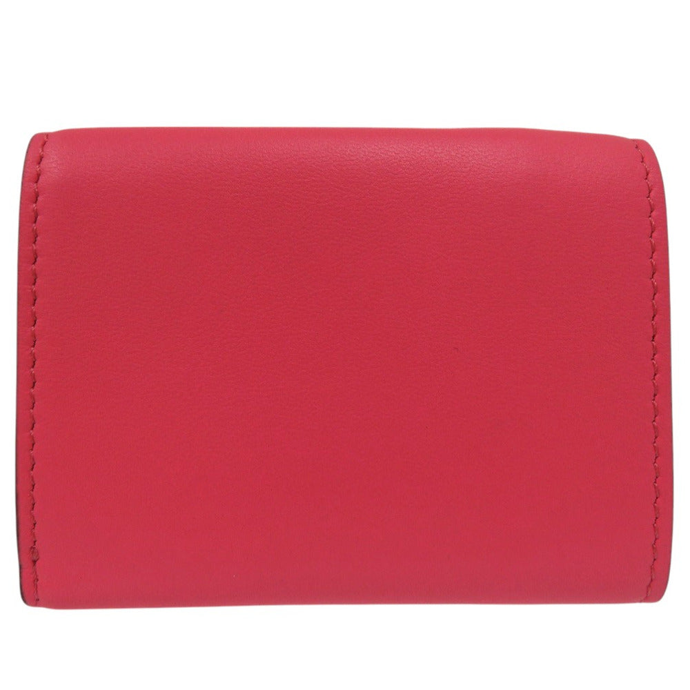 FENDI Tri-fold wallet 8M0395 leather pink Baguette Micro