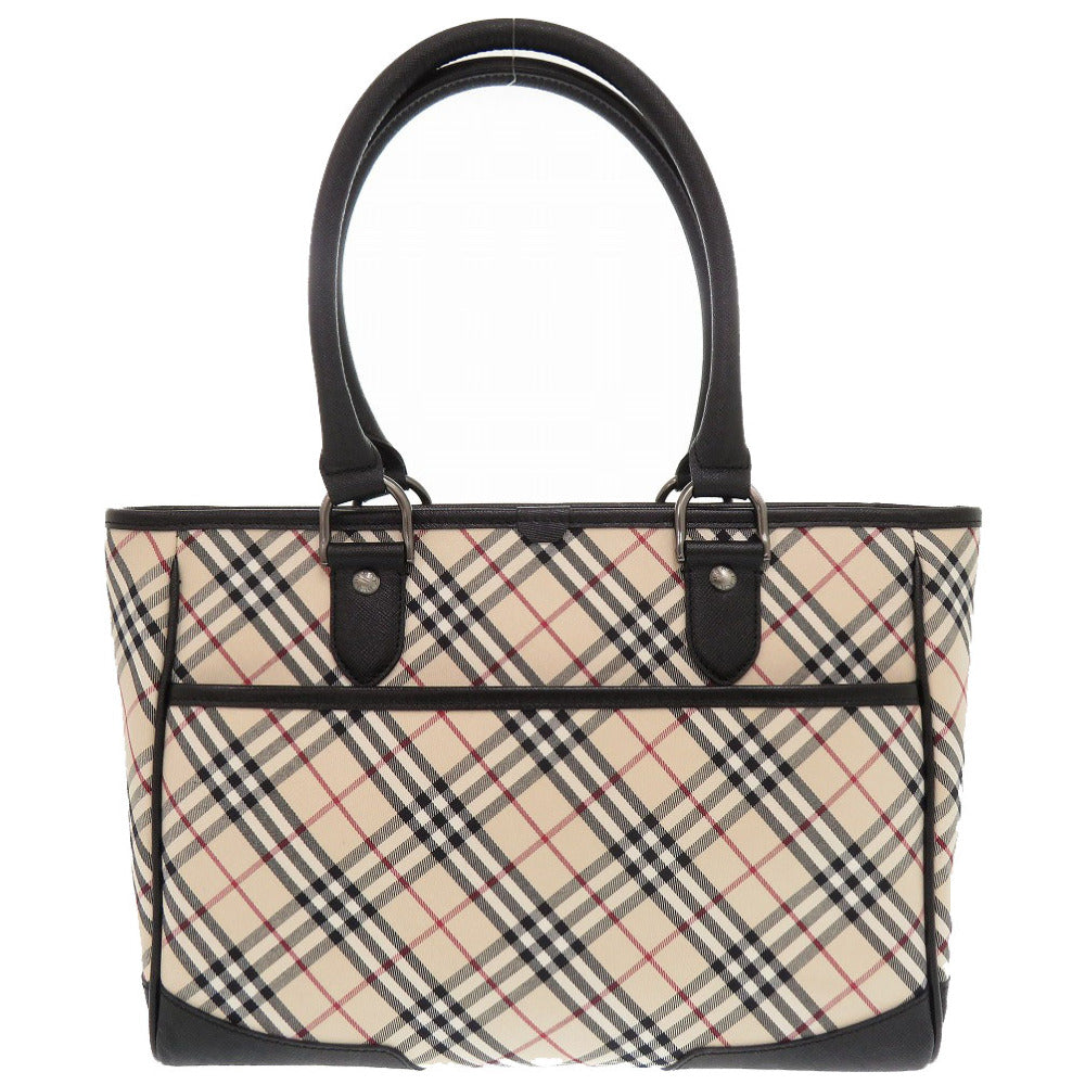 BURBERRY Handbag Canvas, Leather beige Nova Check