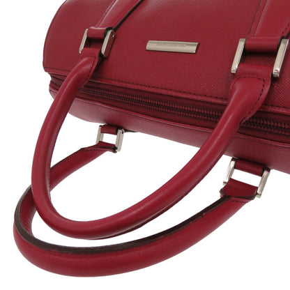 BURBERRY Handbag leather Red Nova Check