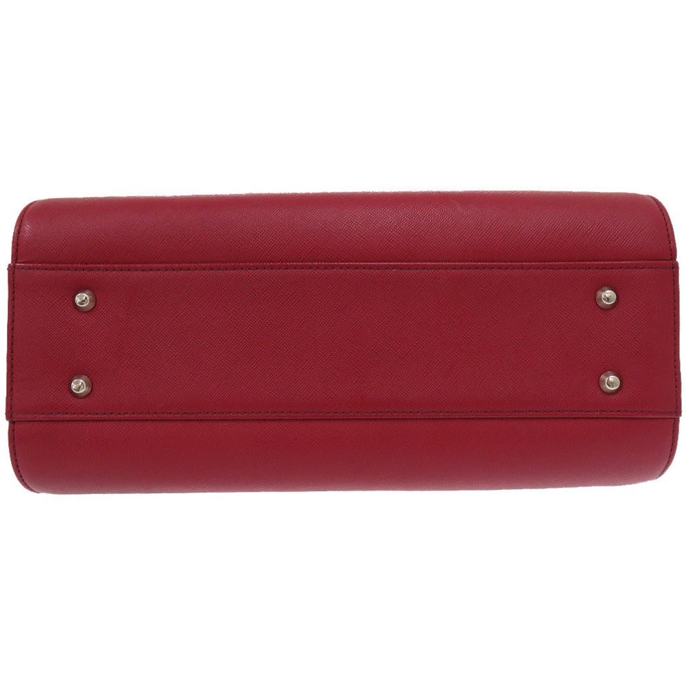 BURBERRY Handbag leather Red Nova Check