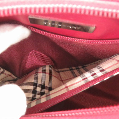 BURBERRY Handbag leather Red Nova Check