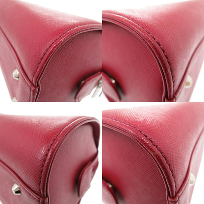 BURBERRY Handbag leather Red Nova Check