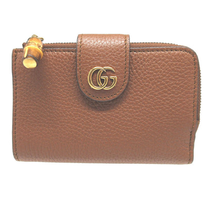 GUCCI Bifold Wallet 739498 leather Brown Double G