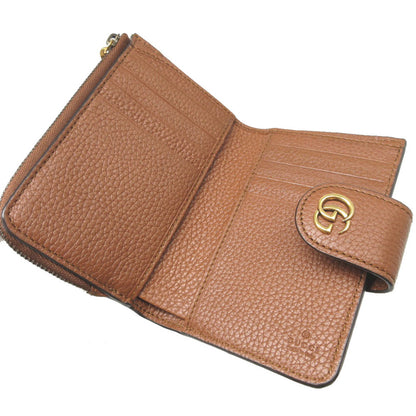 GUCCI Bifold Wallet 739498 leather Brown Double G