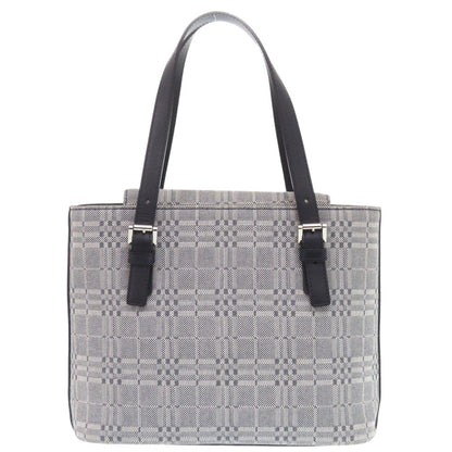 BURBERRY Handbag Canvas, Leather gray