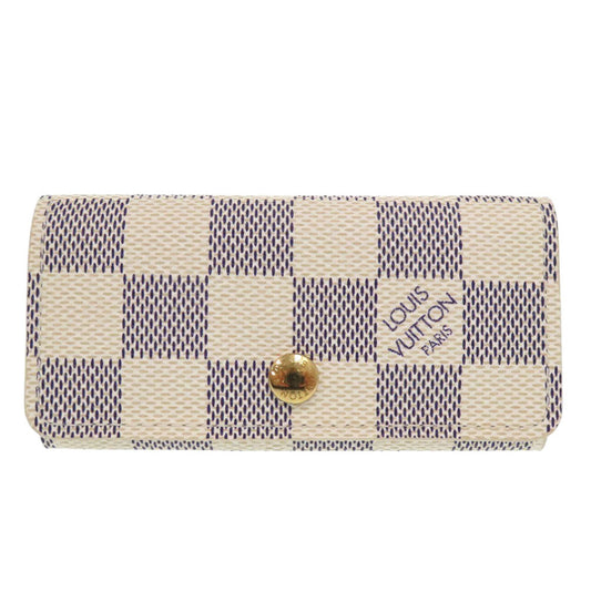 LOUIS VUITTON Key case Key holder  N60020 Damier Azur Canvas gray Multicles4