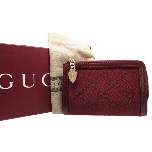GUCCI Bifold Wallet 790036 GG canvas, leather Bordeaux