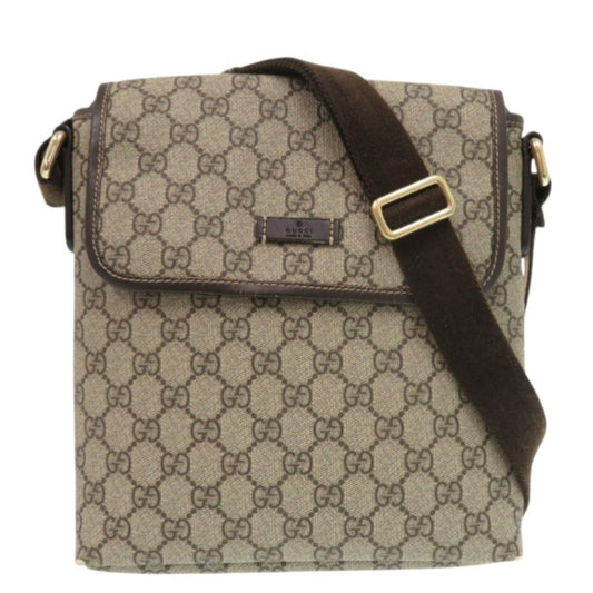 GUCCI Shoulder Bag 223666 GG Supreme Brown