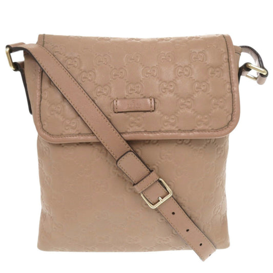 GUCCI Shoulder Bag 223666 leather pink beige Guccisima
