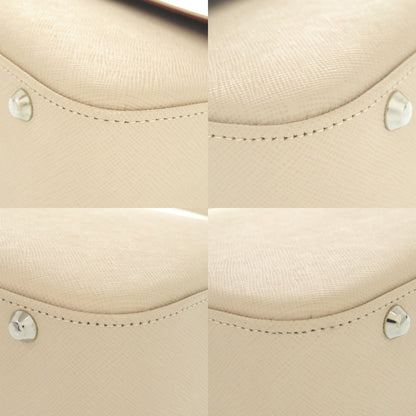 BURBERRY Handbag leather beige With logo