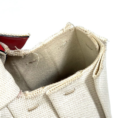 Valentino Garavani Handbag canvas Beige / red Atelier Brisse Edition Women Used Authentic