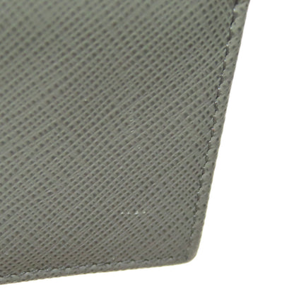PRADA Card Case Safiano gray Fiocco