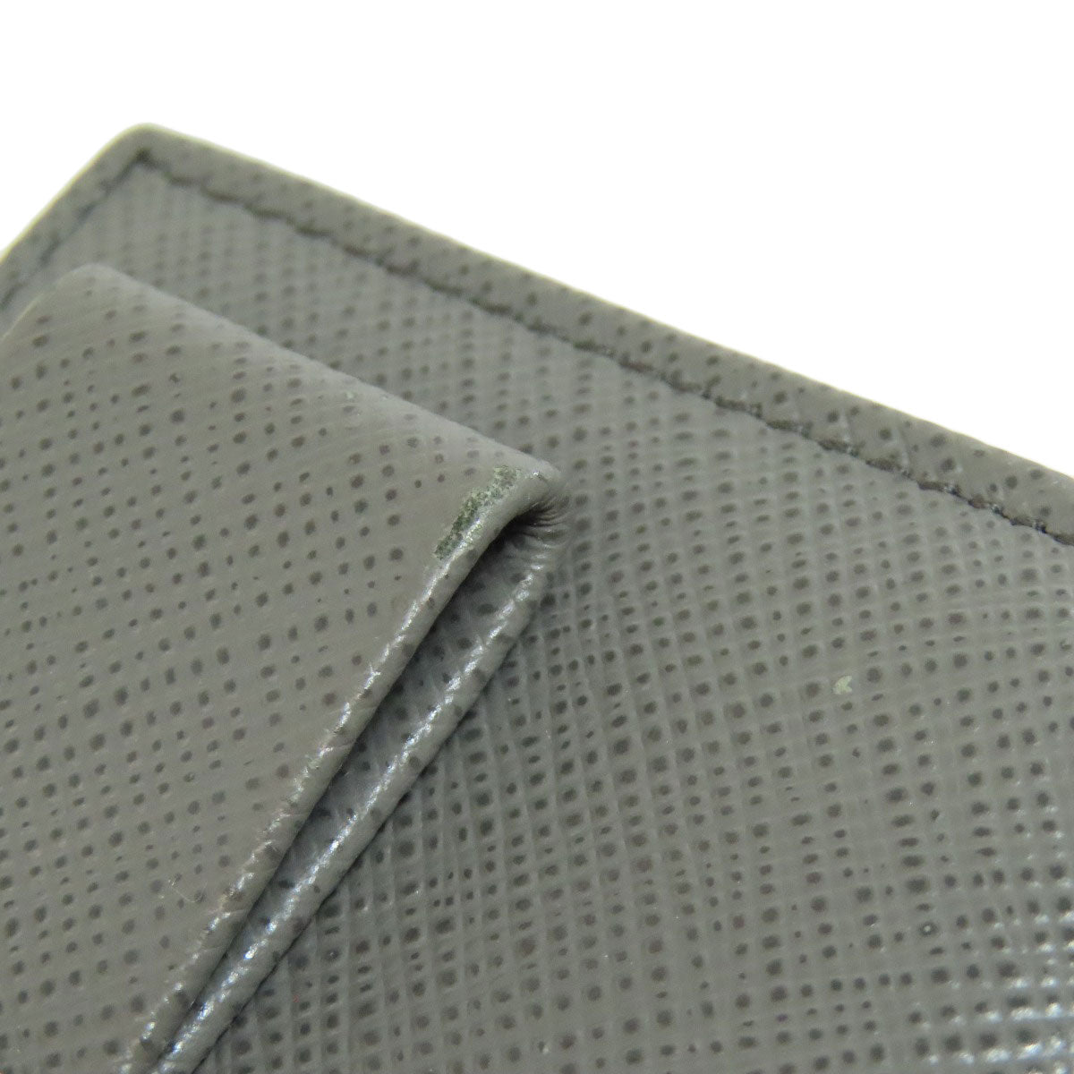 PRADA Card Case Safiano gray Fiocco