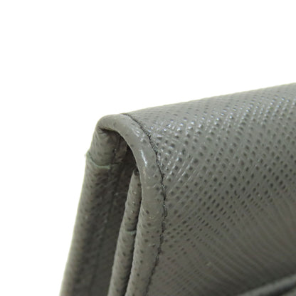 PRADA Card Case Safiano gray Fiocco