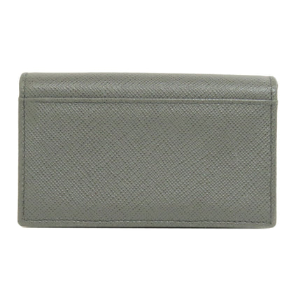 PRADA Card Case Safiano gray Fiocco