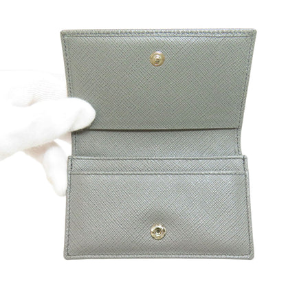 PRADA Card Case Safiano gray Fiocco