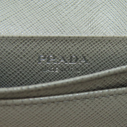 PRADA Card Case Safiano gray Fiocco