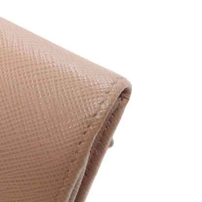 PRADA Long Wallet Purse leather beige Safiano logo