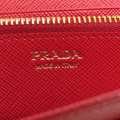 PRADA Long Wallet Purse leather beige Safiano logo