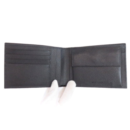PRADA Bifold Wallet Safiano black logo