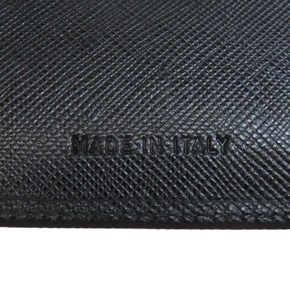 PRADA Bifold Wallet Safiano black logo
