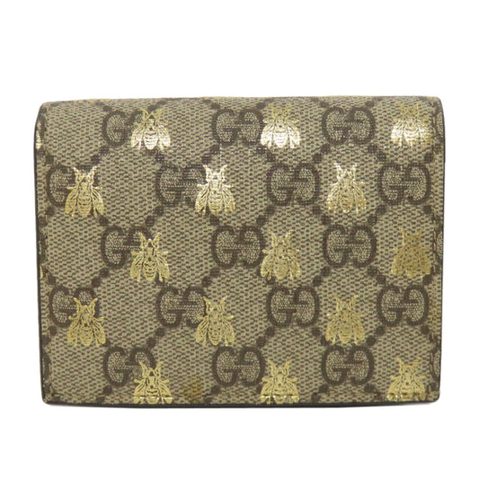 GUCCI Bifold Wallet 508757 PVC Brown GG Supreme B