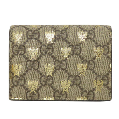 GUCCI Bifold Wallet 508757 PVC Brown GG Supreme B