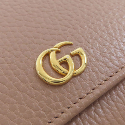 GUCCI Bifold Wallet 593587 leather beige Double G GG Marmont Medium Wallet