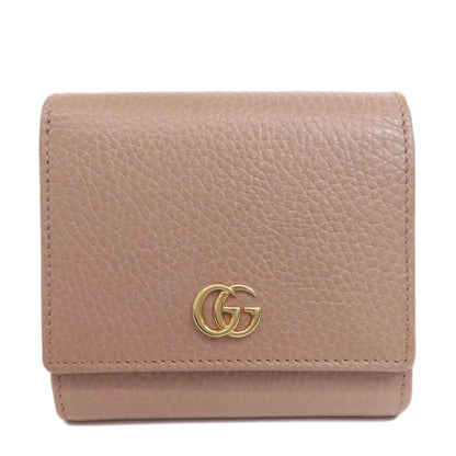 GUCCI Bifold Wallet 593587 leather beige Double G GG Marmont Medium Wallet