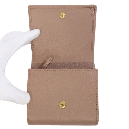 GUCCI Bifold Wallet 593587 leather beige Double G GG Marmont Medium Wallet