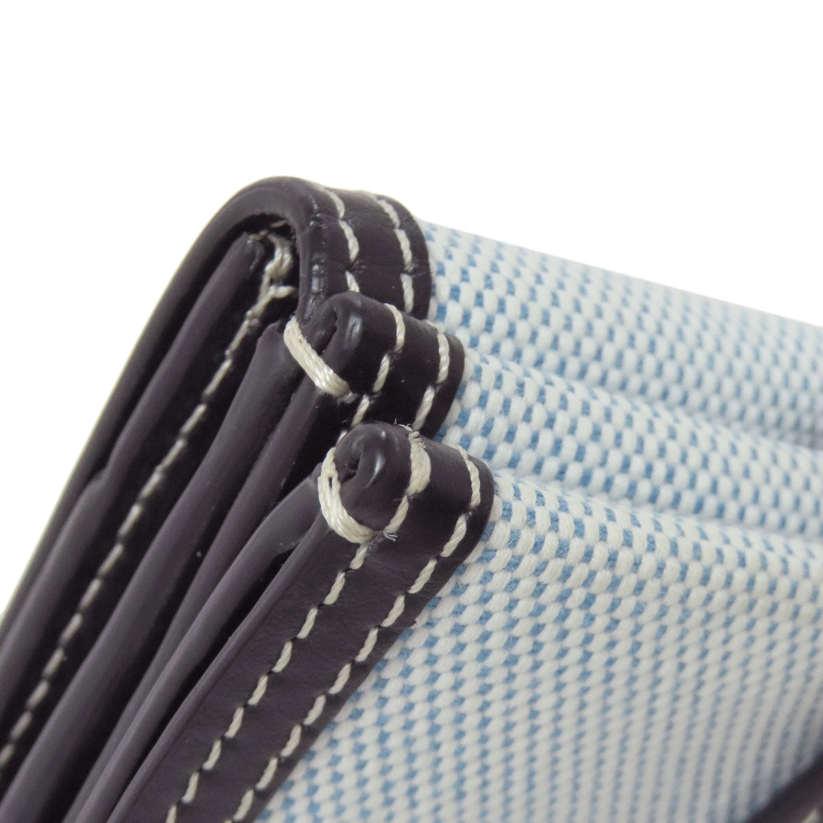 BURBERRY Bifold Wallet canvas blue logo