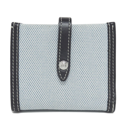 BURBERRY Bifold Wallet canvas blue logo