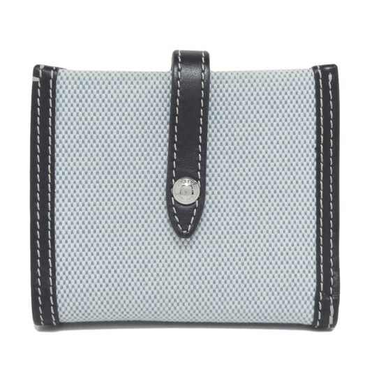 BURBERRY Bifold Wallet canvas blue logo