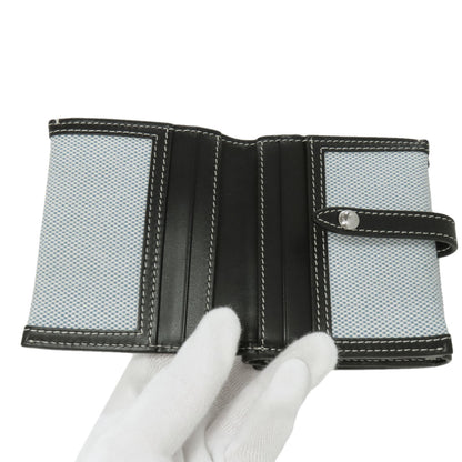 BURBERRY Bifold Wallet canvas blue logo