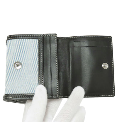 BURBERRY Bifold Wallet canvas blue logo