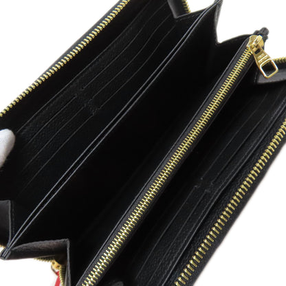 LOUIS VUITTON Long Wallet Purse M69698 Ann Platt black LV Crafty Zippy Wallet