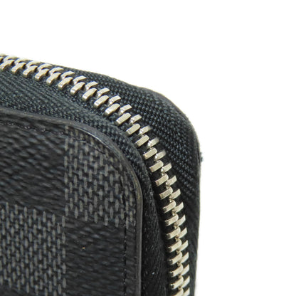 LOUIS VUITTON Long Wallet Purse N60111 Damier canvas gray Zippy Organizer NM