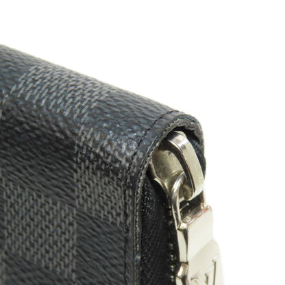 LOUIS VUITTON Long Wallet Purse N60111 Damier canvas gray Zippy Organizer NM