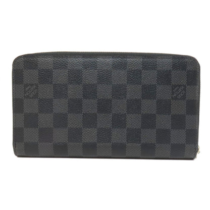 LOUIS VUITTON Long Wallet Purse N60111 Damier canvas gray Zippy Organizer NM